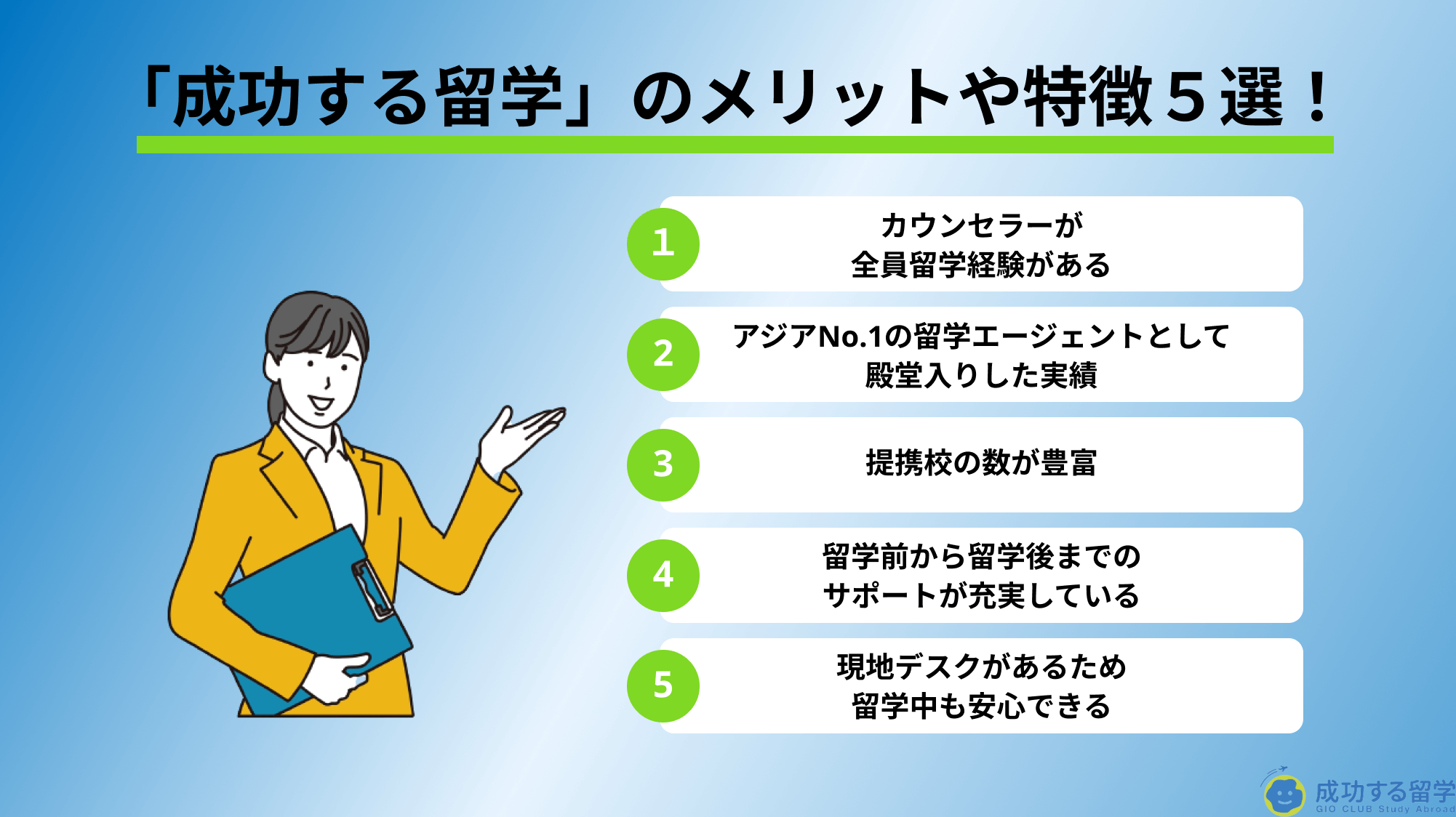 「成功する留学」メリット