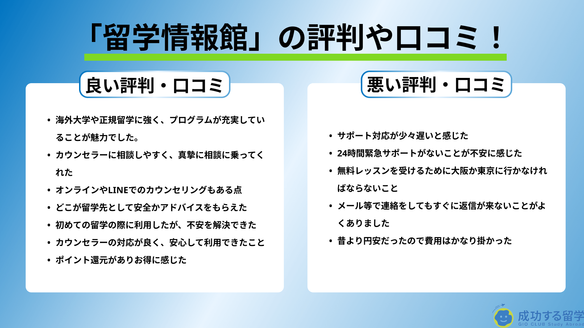 「留学情報館」評判