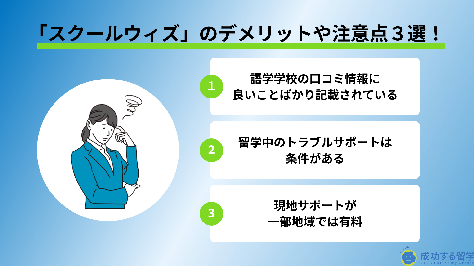 「スクールウィズ」デメリット