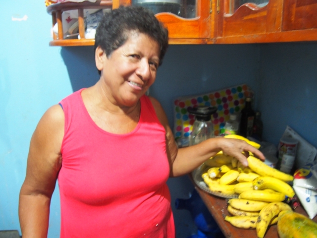 エクアドルの家庭でも、欠かせないバナナ