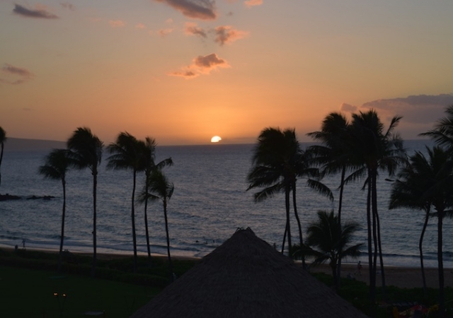 ハワイ一美しいと教えられた夕焼け